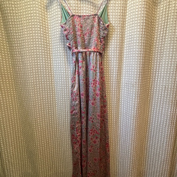 Monteau Pink and Gray Floral Maxi Dress - Picture 4 of 6